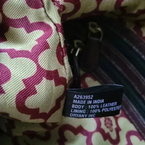 ORYANY Dark Brown Crocs  Embossed Patent Leather Shoulder Bag - Picture 8 of 13